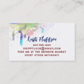 visitekaartje waterverf haakgaren (Achterkant)