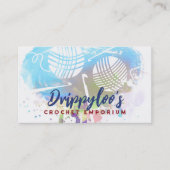 visitekaartje waterverf haakgaren (Voorkant)