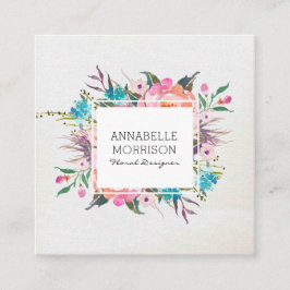 Visitekaartje Waterverf Lijst Floral