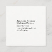 Visitekaartje Waterverf Lijst Floral (Achterkant)