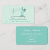 Visitekaartje Waterverf naaddruk naaimachine (Voorkant / Achterkant)