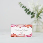 Visitekaartje Waterverf papaver (Staand voorkant)