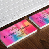 Visitekaartje Waterverf pasteelregenboog