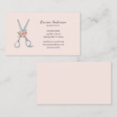 Visitekaartje waterverf schaar-haar-lijst (Voorkant / Achterkant)