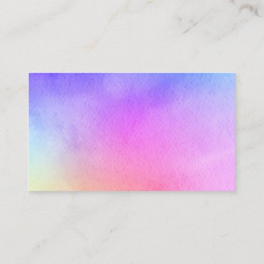 Visitekaartje waterverf schildertype (Achterkant)