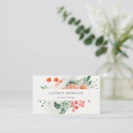 visitekaartje waterverf van wilde bloemen in de zo (Staand voorkant)