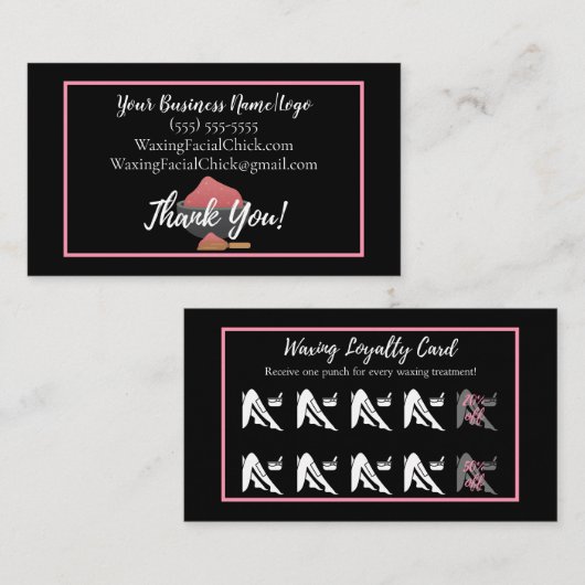 Visitekaartje Waxing Loyalty Discount (Voorkant / Achterkant)