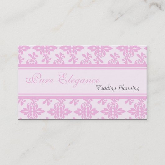Visitekaartje Wedding Planner Damask Filigree (Voorkant)