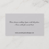 Visitekaartje Wedding Planner Damask Filigree (Achterkant)