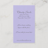 Visitekaartje Wedding Planner Damask Filigree (Achterkant)