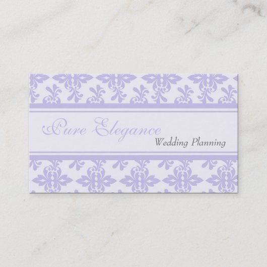 Visitekaartje Wedding Planner Damask Filigree (Voorkant)