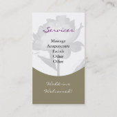 Visitekaartje Wellness, Spa & Beauty Services (Achterkant)