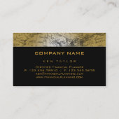 Visitekaartje Wereldkaart Wereldbol goud (Achterkant)