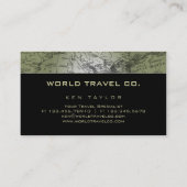 Visitekaartje Wereldkaart Wereldbol groen (Achterkant)