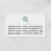 Visitekaartje werkzoekend 1 (Achterkant)