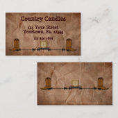 Visitekaartje westerne kaars (Voorkant / Achterkant)