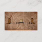 Visitekaartje westerne kaars (Achterkant)