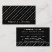 visitekaartje : White & Black Striped Modern (Voorkant / Achterkant)