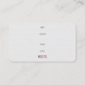 visitekaartje "WHITE LOTUS" (Achterkant)