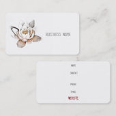 visitekaartje "WHITE LOTUS" (Voorkant / Achterkant)