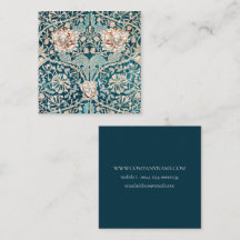 VISITEKAARTJE : WILLIAM MORRIS BOTANICAL PATTERN