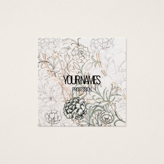 VISITEKAARTJE : WILLIAM MORRIS : WILD TULIP (Voorkant)