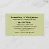 Visitekaartje Windows en Leaves (Achterkant)