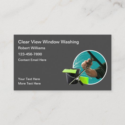 Visitekaartje Windows Wasservices (Voorkant)