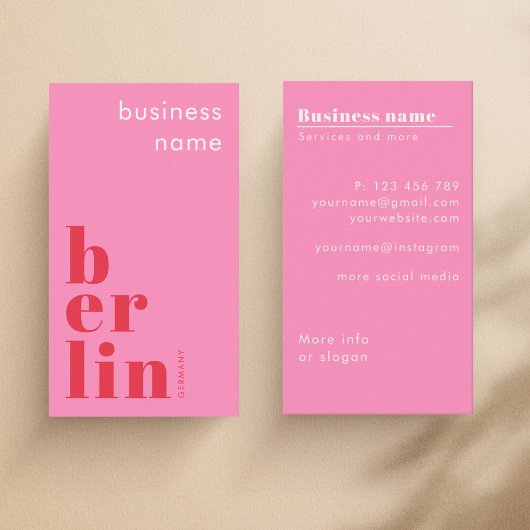 Visitekaartje winkel Berlijn Duitsland