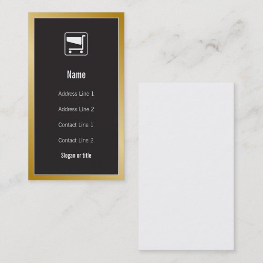 Visitekaartje winkelwagentje (Voorkant / Achterkant)