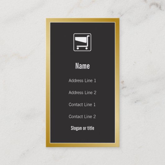 Visitekaartje winkelwagentje (Voorkant)