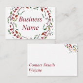 Visitekaartje - Winter Red Wreath (Voorkant / Achterkant)