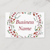 Visitekaartje - Winter Red Wreath (Voorkant)