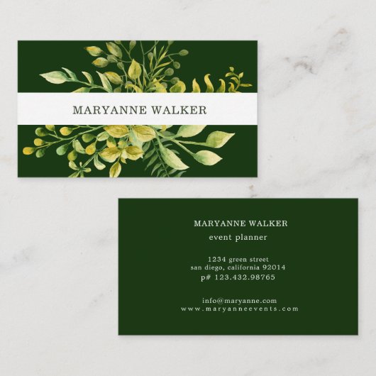 Visitekaartje winterolijven (Voorkant / Achterkant)