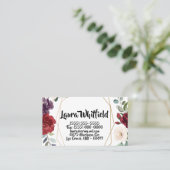 Visitekaartje Wit Roses Goud Geometrisch Flo (Staand voorkant)