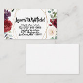 Visitekaartje Wit Roses Goud Geometrisch Flo (Voorkant / Achterkant)