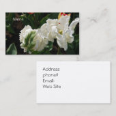 visitekaartje-witte en groene tulp visitekaartje (Voorkant / Achterkant)