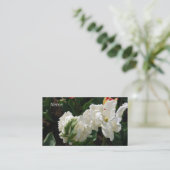 visitekaartje-witte en groene tulp visitekaartje (Staand voorkant)