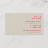 VISITEKAARTJE YOGA-instructeur (Achterkant)