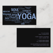 VISITEKAARTJE YOGA-instructeur - Yoga Words (Voorkant / Achterkant)