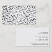 VISITEKAARTJE YOGA-instructeur - Yoga Words (Voorkant / Achterkant)