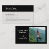 Visitekaartje, yogalessen foto aanpasbaar visitekaartje (Voorkant / Achterkant)