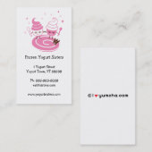 Visitekaartje yoghurt zisters, bevroren (Voorkant / Achterkant)