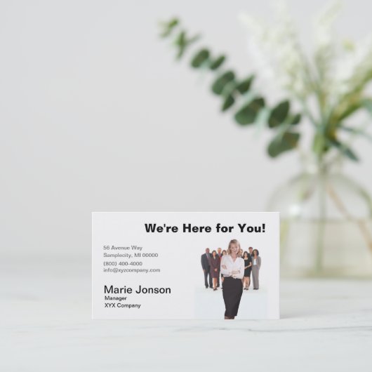 visitekaartje "Zakelijke mensen" (Staand voorkant)