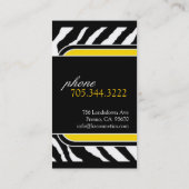 Visitekaartje Zebra Print (Achterkant)