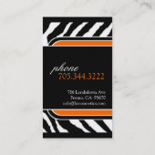 Visitekaartje Zebra Print (Achterkant)