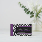 Visitekaartje Zebra Print (Staand voorkant)