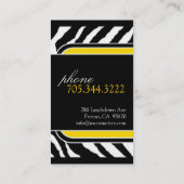 Visitekaartje Zebra Print (Achterkant)