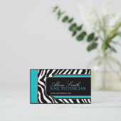 Visitekaartje Zebra Print (Staand voorkant)