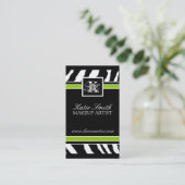 Visitekaartje Zebra Print (Staand voorkant)